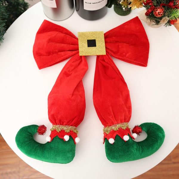

christmas decorations 2pcs elf boots accessory hanging tree pendant creative cartoon boot shape decor for home xmas tree(