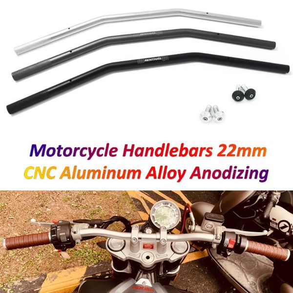 

handlebars 22mm for renthal motorcycle cnc aluminum anodizing steering wheel fits nmax mt 07 cb650r versys 650 tdm 900 z800 pcx