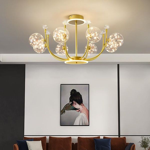 

ceiling lights nordic led chandelier modern living room dining kitchen ball hanging lamp for in the hall loft home decor light fixtures