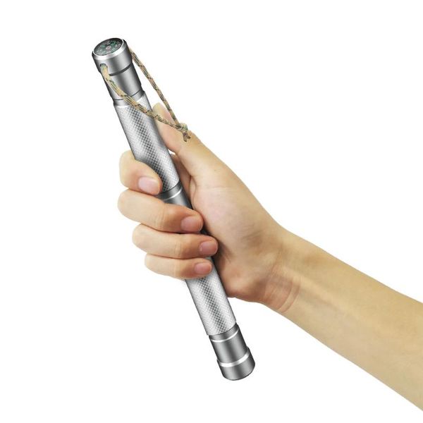 

trekking poles 4 in 1 outdoor multifunctional self- knife and fork set compass wild survival tool car camping tableware picnic