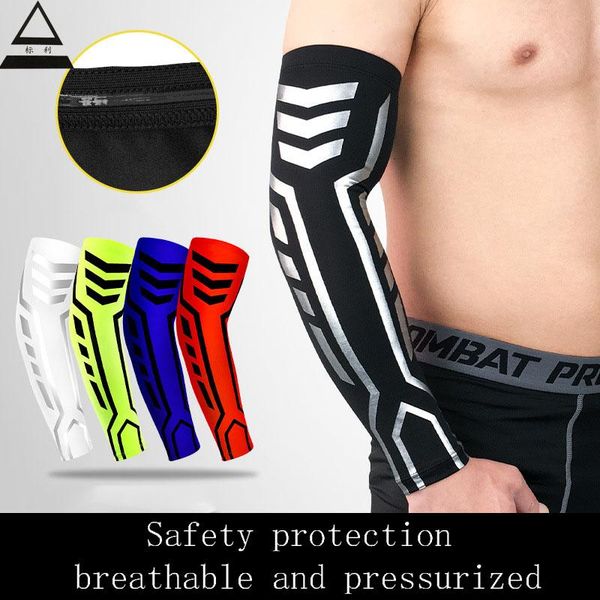 

sports wrist guard arm sleeves outdoor basketball badminton fitness running protective gear elbow & knee pads, Black;gray
