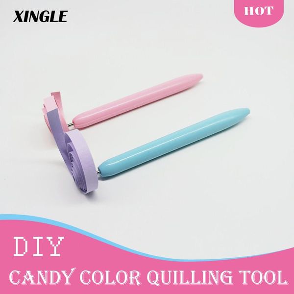 

other arts and crafts 2021 10pcs paper craft tool quilling pen diy assorted color origami scrapbooking slotted tools