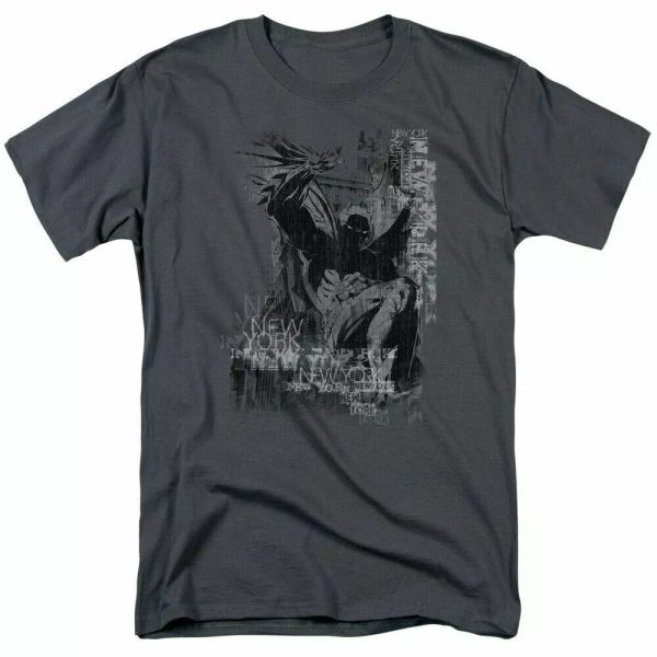 

dc batman knight life t shirt mens licensed dc comics tee charcoal, White;black