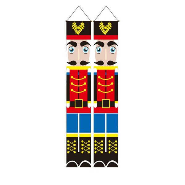 

christmas decorations 2pcs nutcracker banner red couplets door curtain banne