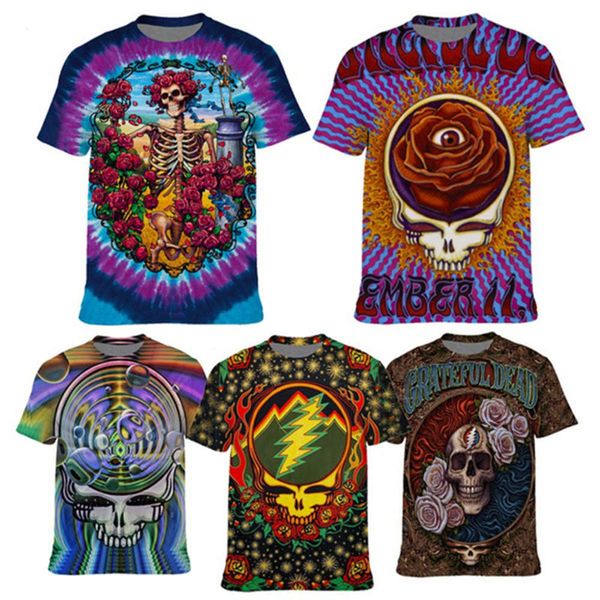 

exterior 3d t shirt fashion digital bob series printed men's and women's casual short sleeves, White;black