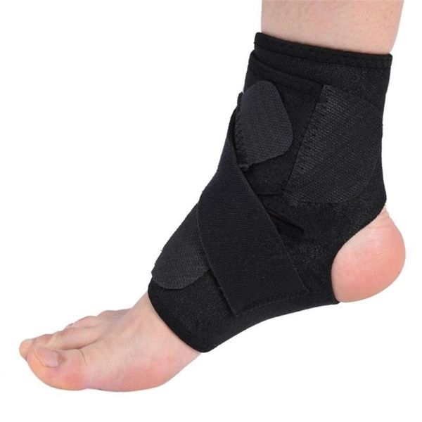 

ankle support outdoor sports protect brace strap achille tendon sprain foot weave elastic bandage running fitness band, Blue;black
