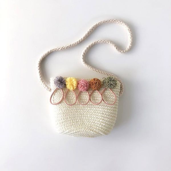 

girls shoulder bag straw rattan weave crossbody for baby -opk cosmetic bags & cases