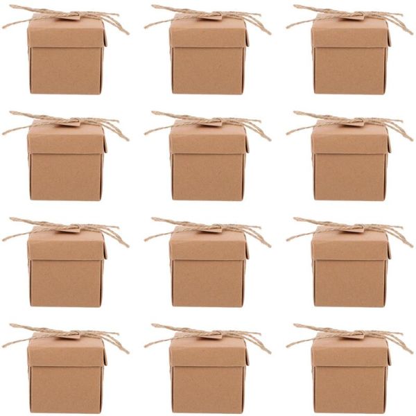 

gift wrap 50 sets kraft paper boxes wrapping with ropes and hanging tags