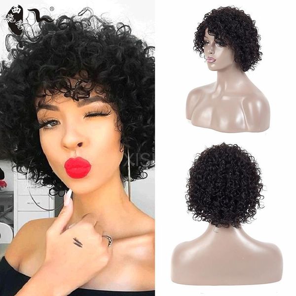

synthetic wigs afro wig women short blend hair for black kinky curly mixed party dance cosplay with