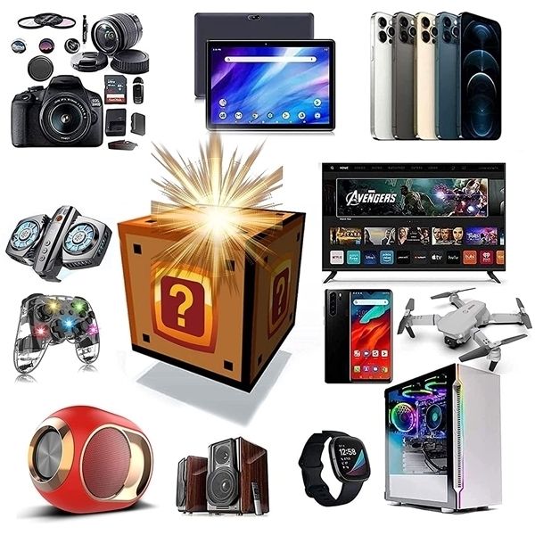 

items for electronic, surprise box, makes a nice gifts random mystery gift box phone drone watch earphone12415
