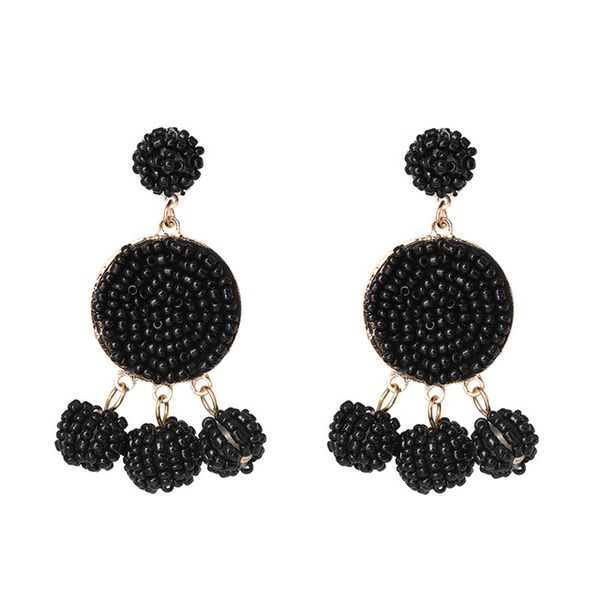 

trendy beads drop earrings for girl bohemia dangle earrings beads earrings ear oorbellen jewelry, Silver
