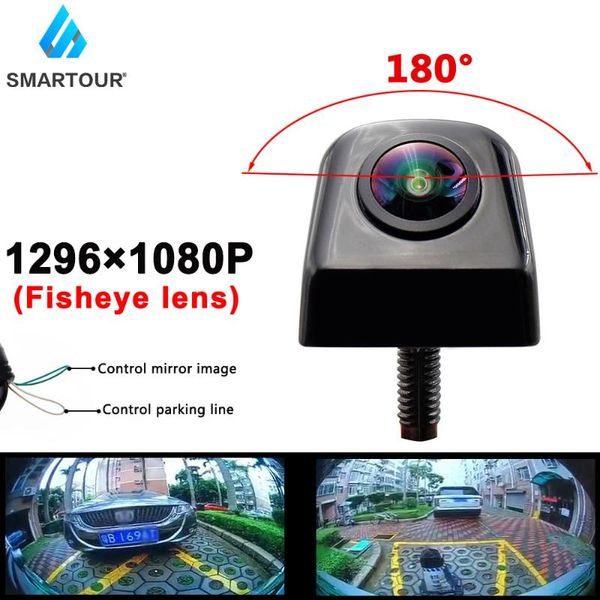 

car rear view cameras& parking sensors 180Â° ccd vehicle camera reverse metal black fisheye lens night vision waterproof universal front with