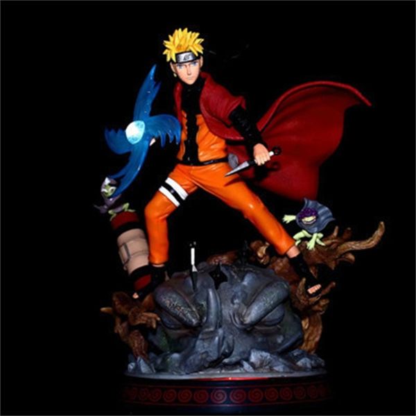 

naruto gk battle wind burning dual weapon luminous statue hand-made model doll