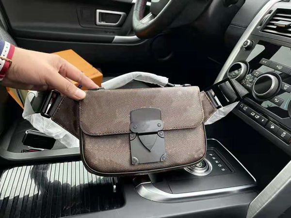 

old flower waist bag chest handbag designer fanny pack bags boys women men cross body genuine leather handbags backpacks purse
