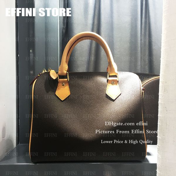 

35cm 30cm speedy duffle hand purse luxurys designers s travel tote crossbody women fashion pillow genuine leather shoulder bag