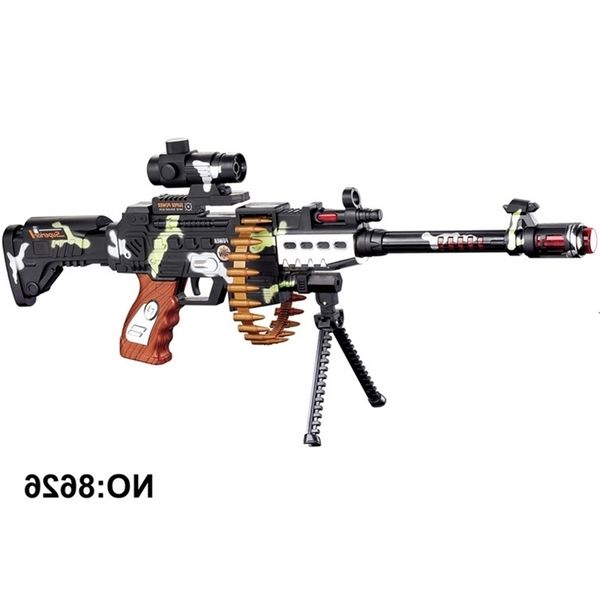 

8626 electric voice vibration light with infrared children's early education puzzle simulation disassembly submachine gun