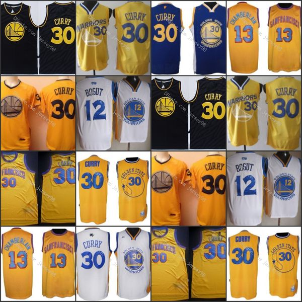

golden state warriors black #30 stephen curry #13 wilt chamberlain retrojersey