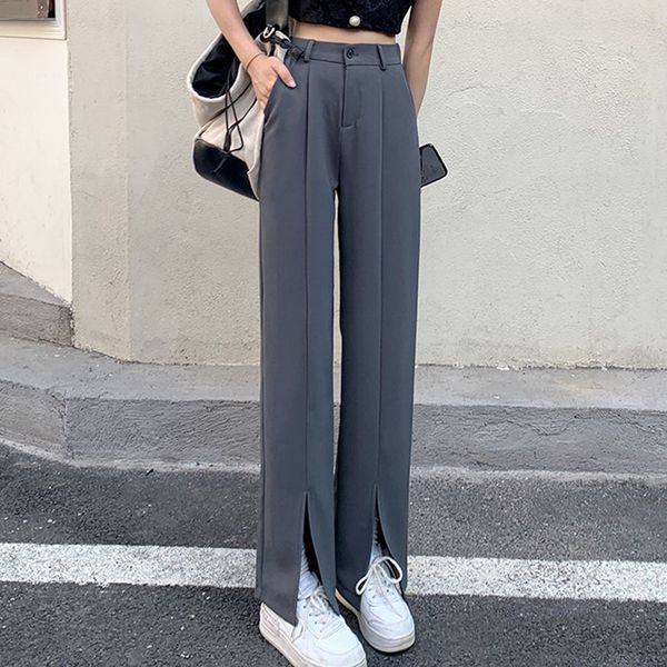

women's pants & capris hzirip chic split femme leg loose pants all casual game summer selling women plus size thin tall waist aivv, Black;white