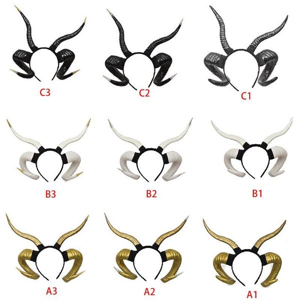 

other event & party supplies gothic punk women antelope sheep horn headband forest animal cosplay hair hoop halloween masquerade devil costu