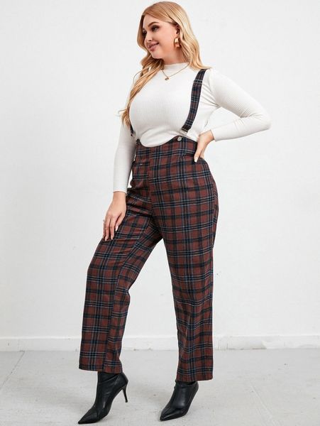 

plus tartan overalls without tee e3oc#, Black