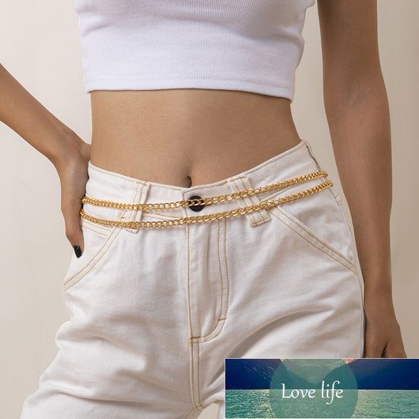 

gold gold waist chain belt women girl chain alloy belly body jewelry fashion double layer, Silver