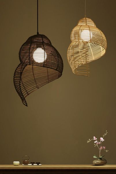 

pendant lamps lighting bamboo lamp handmade chandelier retro cafe bar lounge for garden restaurant bedroom