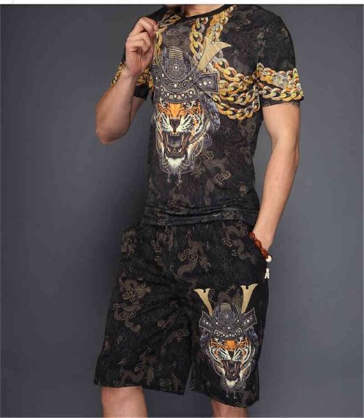 

tracksuits fitness tracksuit summer suit men design man set, Gray