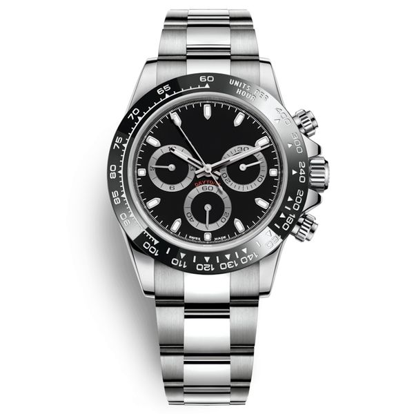 2022 top Mens full Stainless Steel Japan VK64 chronograph Movement Mens Watch 5ATM waterproof Luminous Diver montre de luxe watch