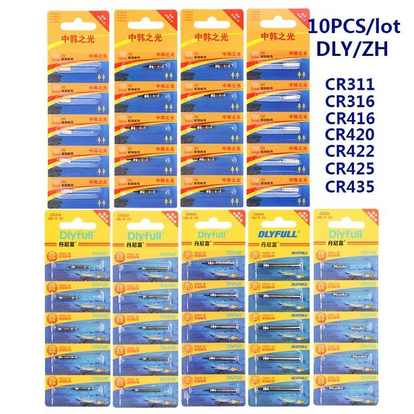 

fishing accessories 10pcs/lot cr311 cr316 cr322 cr416 cr420 cr425 cr435 dly zh floats lithium pin luminous electric 3 votage tools tackle