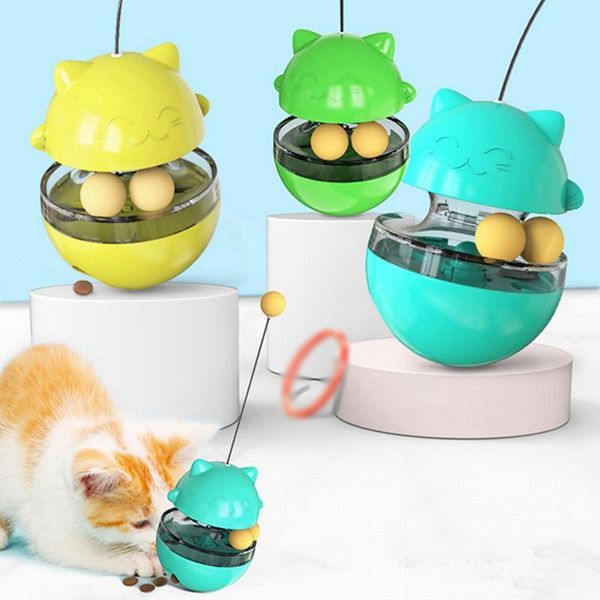 Toys de gato 2021 Durable Pet Toy Mimi Tumbler Kitten Plastic Play Balls para Catch Cats Supplies Stick Sticktable