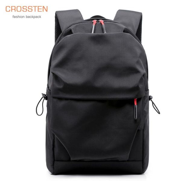 

backpack crossten fashion urban 15 lapbag large capacity pleated casual schoolbag waterproof teenage student mochila