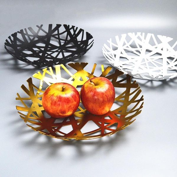 

nordic simple wrought iron fruit basket tray home storage ornaments bottles & jars