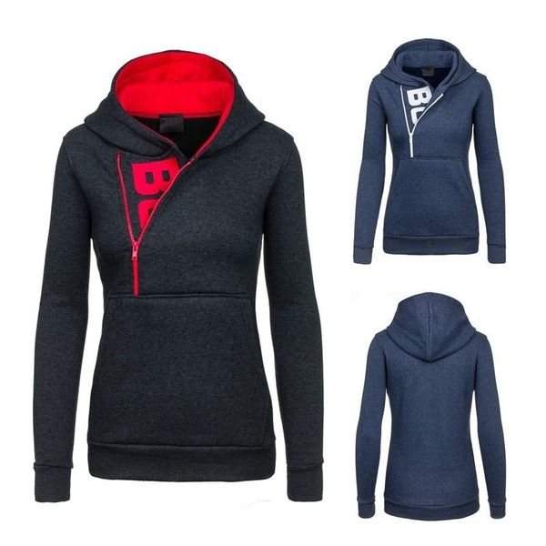 

women's hoodies & sweatshirts zogaa women comfortable pure color lady's casual sweatshirt hoody woman sport pullovers, Black
