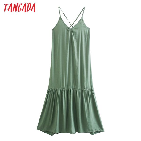 

fashion women green loose backless strap sleeveless ladies holiday dress ce187 210416, Black;gray