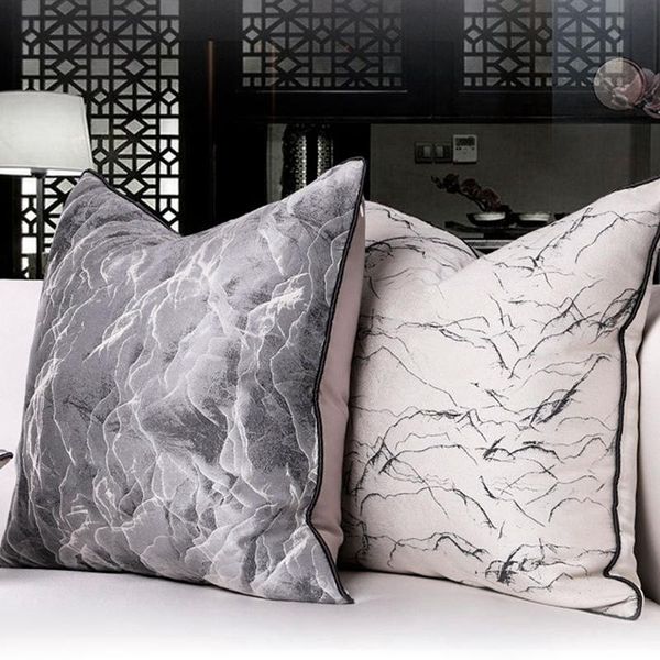 

cushion/decorative pillow home decor sofa cushion cover high precision abstract marble embroidered jacquard decorative pillows bedroom chair