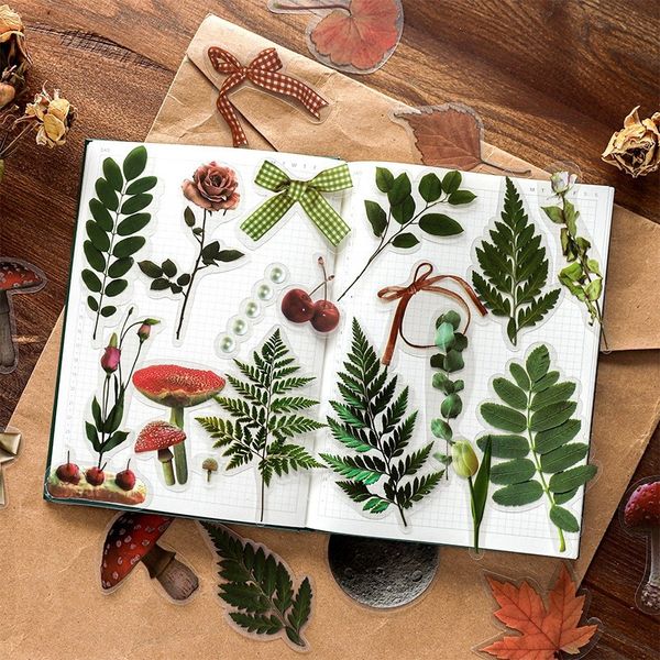 

30pcs/pack Plants Planet Transparent Stationery Sticker Planner Scrapbooking Diary Deco School Office Supplies Kawaii Stickers