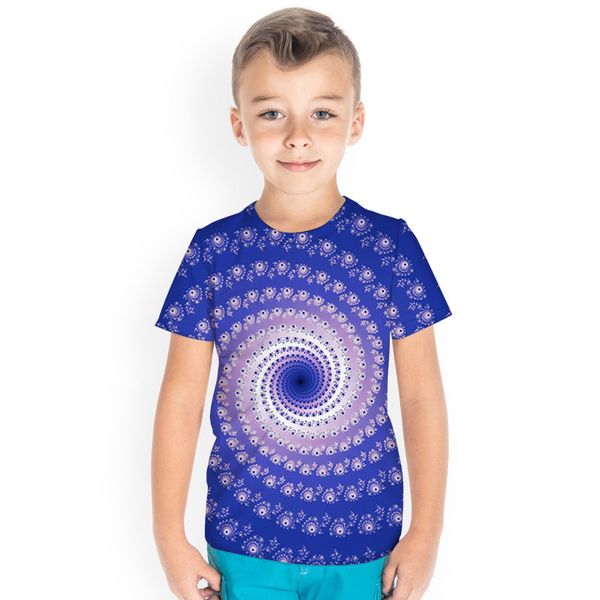 

write round eyes children 3d printing t-shirt animal print summer daily sweatshirt round neck short sleeve high quality, Blue