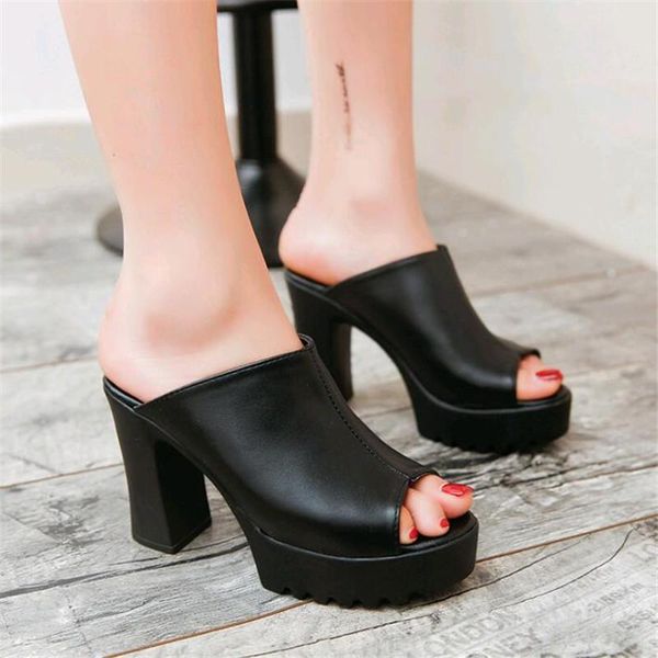 

sandals 2021 summer korean version of the women's trend wild sponge with, Black
