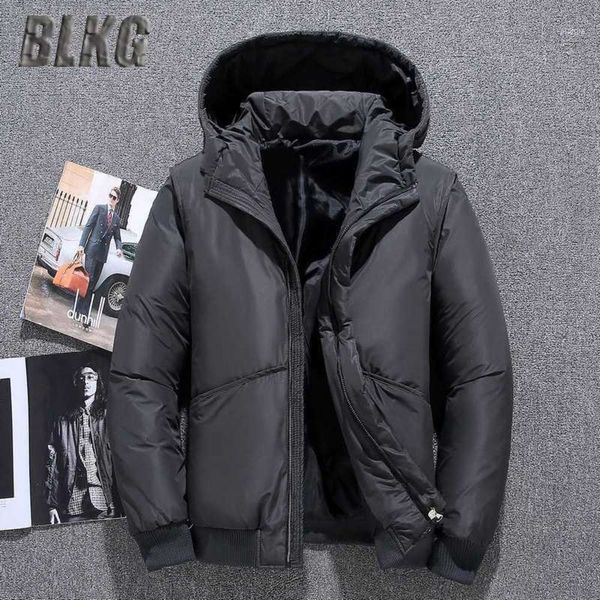 

men's & wholesale coats winter jacket down parkas hooded collar windbreaker keep warm men clothing m-4xl veste homme1 hdak, Black