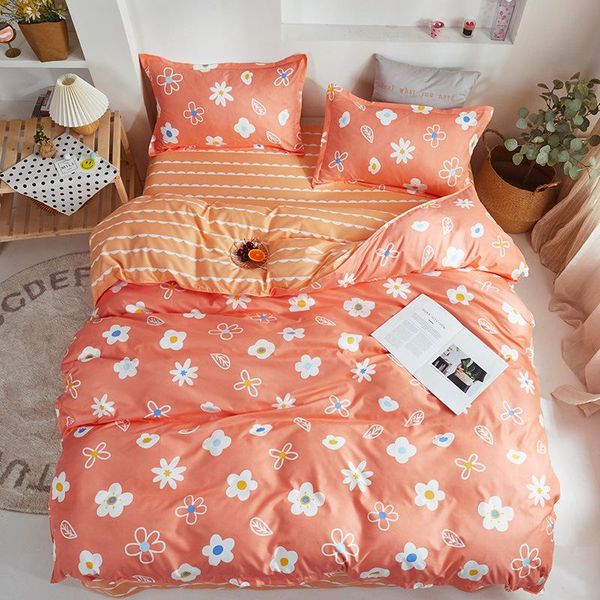 

bedding sets simple and comfortable four-piece three-piece printed quilt cover sheet pillowcase bed