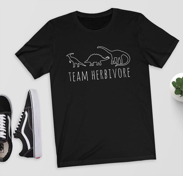 

team herbivore dinosaur print mens t shirts men cotton casual funny for lady girl tee hipster drop ship y, White;black