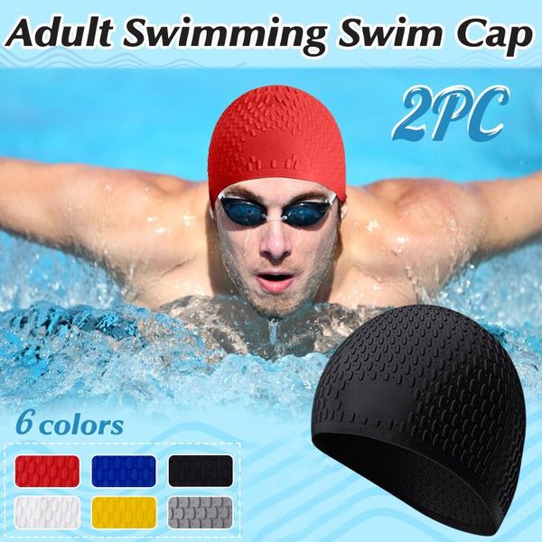 

pool & accessories swimming cap men and women long hair waterproof summer silicone