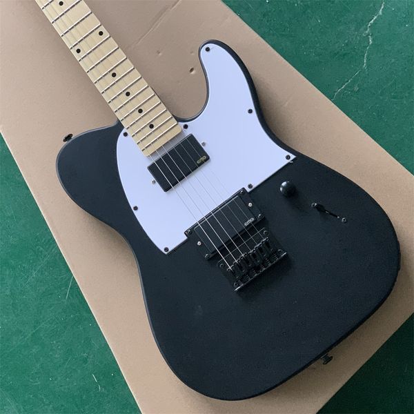 

black high gloss tl electric guitar 39 inch 6 strings 22 frets 648mm scale length full solid basswood body canada maple neck