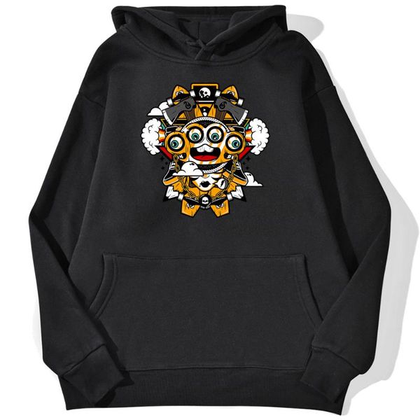 

women's hoodies & sweatshirts cartoons harajuku graffiti print streetwear female loose sport casual hoodie skin friendly cool hoody wom, Black