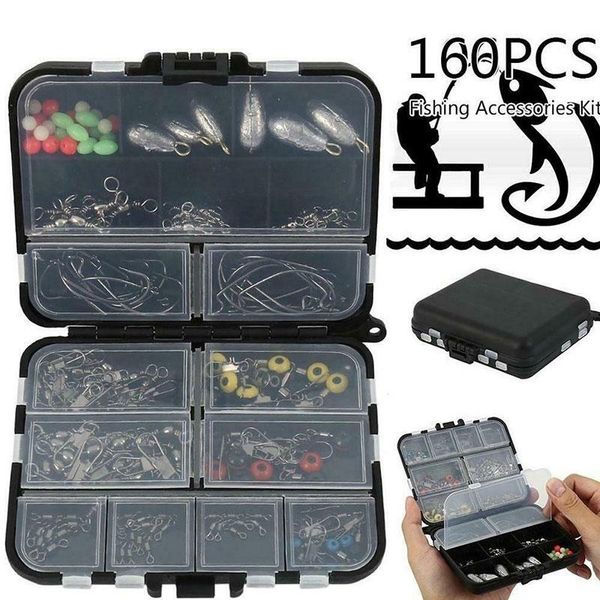 

pcs/box fishing accessories kit including jig hook sinker tools n66 hooks