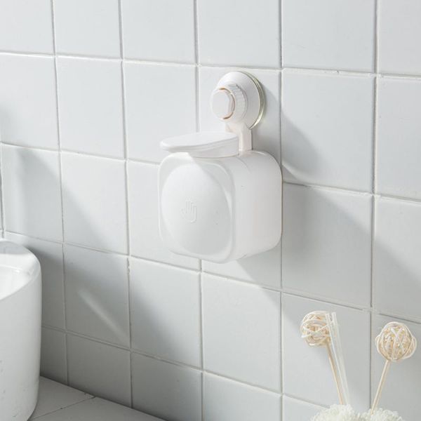 

liquid soap dispenser wall-mounted strong suction cup manual hand sanitizer kitchen bathroom accessories