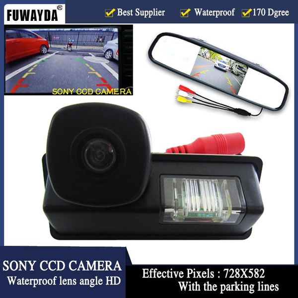 

car rear view cameras& parking sensors fuwayda for sony color camera with mirror monitor cefiro tiida teana paladin