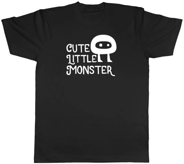 

cute little monster mens womens ladies t-shirt, White;black