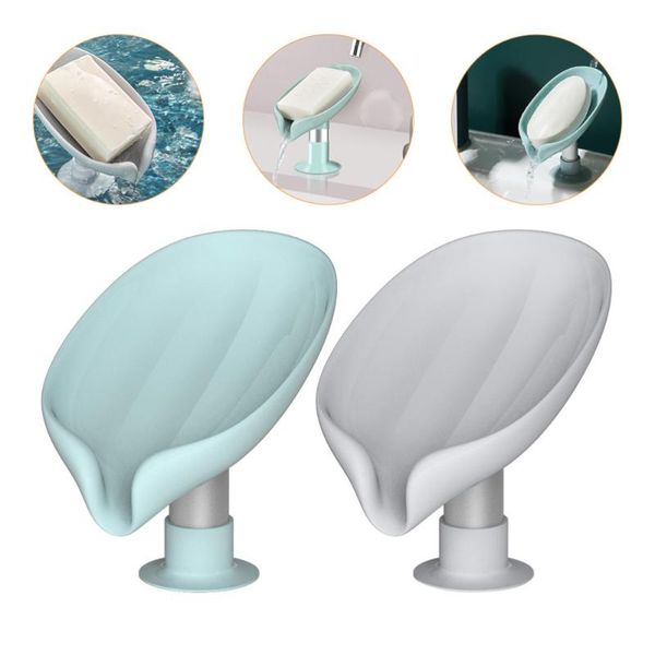 

soap dishes 2 pcs brush draining cases durable sponge storage suction cup racks