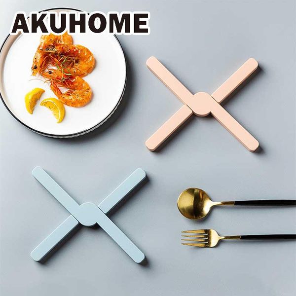 

table runner silicone foldable mats creative heat-resistant placemats non-slip potholder kitchen tools thicken insulation pad